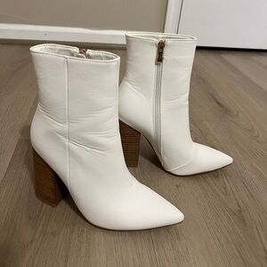 Billini White Heeled Boots